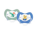 Lot de 2 Sucettes Physiologique Silicone Dodie +18m - Vert & Bleu