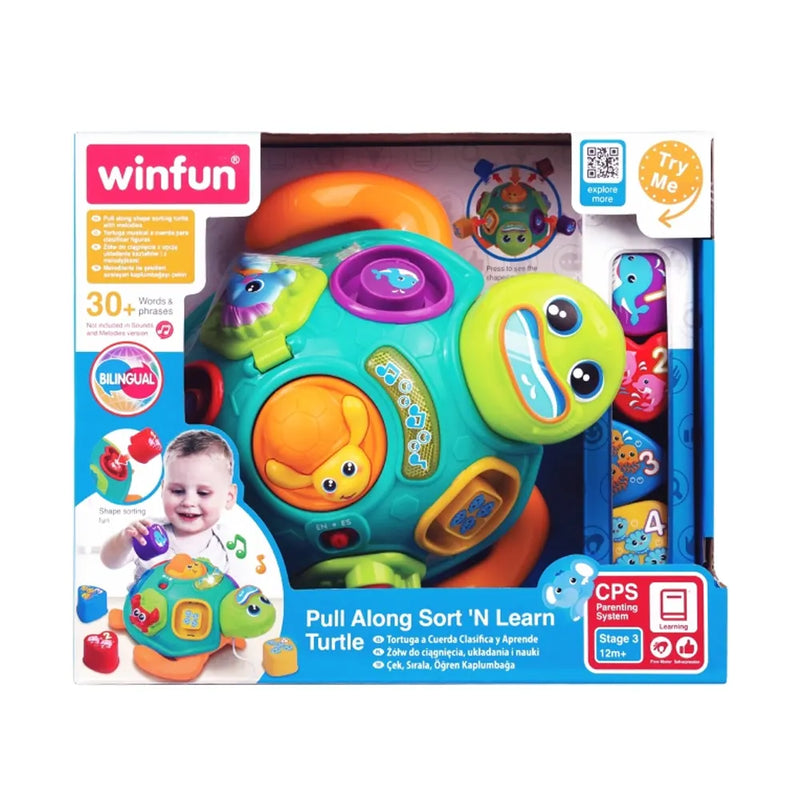 Winfun VIGA Tortue à Tirer Tri des Formes et Apprentissage - 12M+