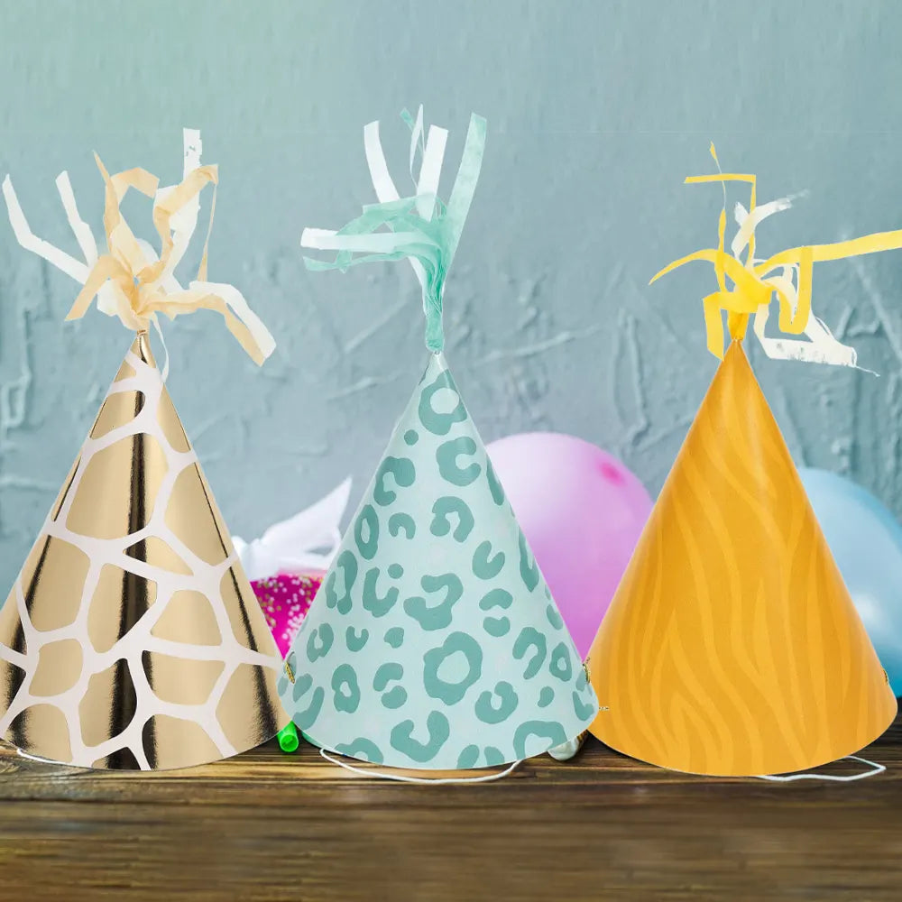 Lot de 8 Chapeaux en Papier - Wild