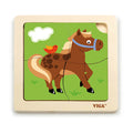 Viga Toys Puzzle 4 Pièces En Bois Cheval - 18M+