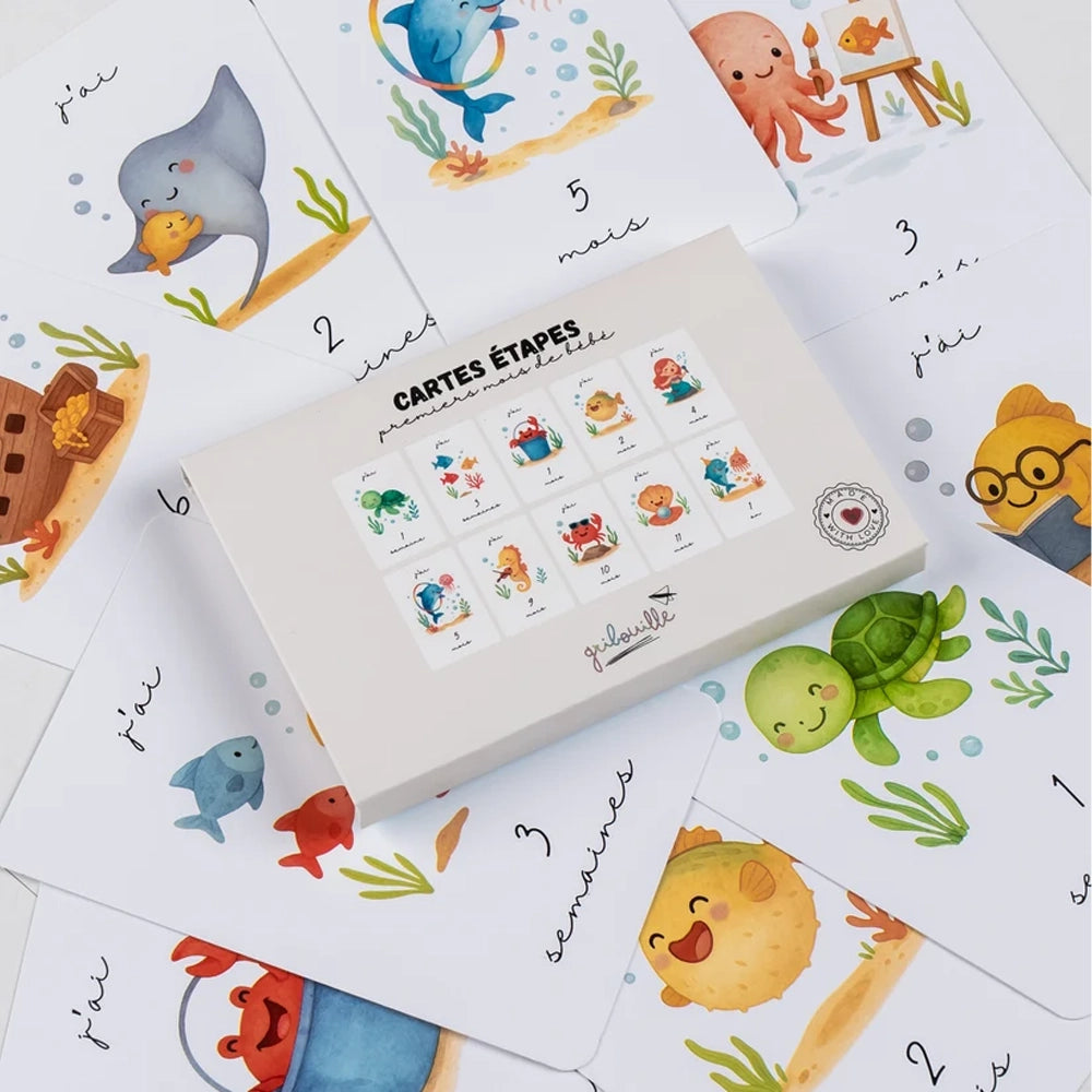 Cartes Étapes - Premiers Mois de Bébé