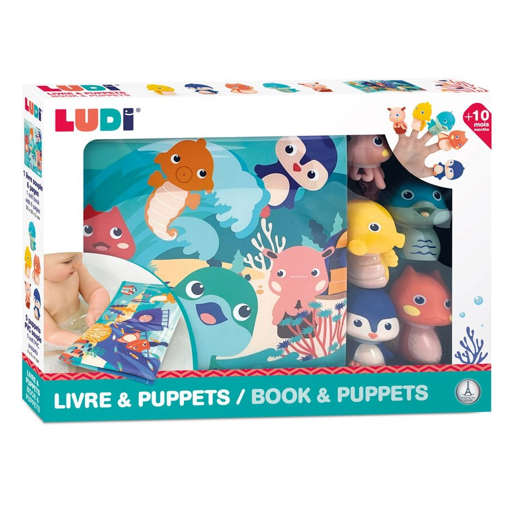 Ludi Livre de Bain et Ses 5 Marionnettes 10M+