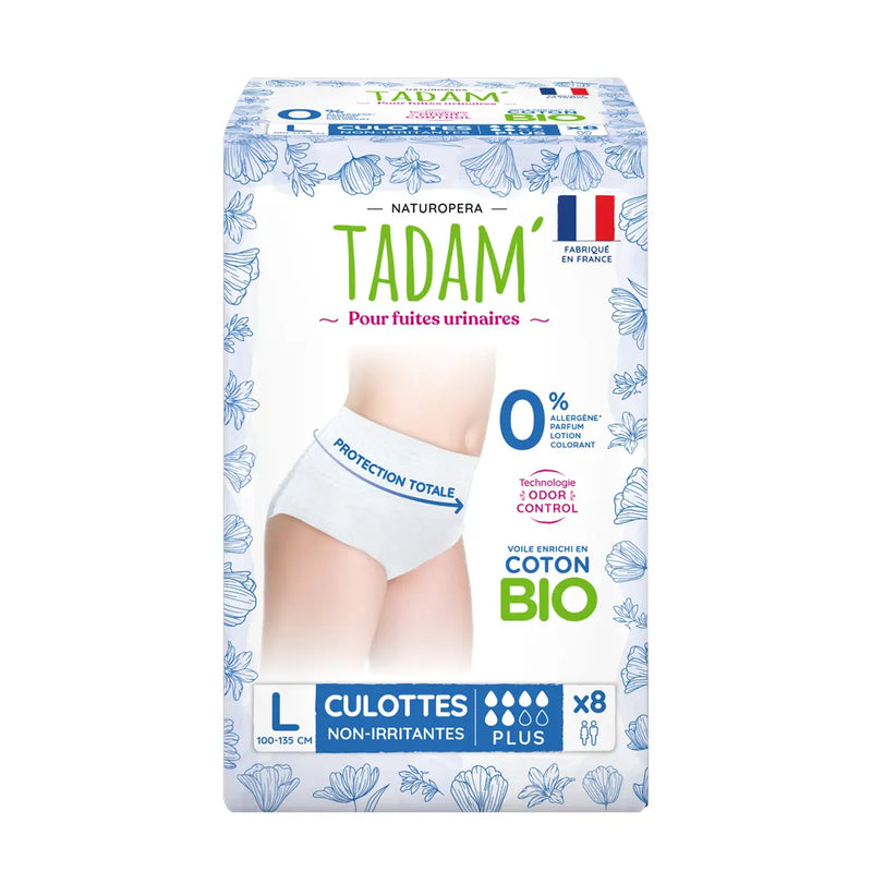 Tadam’ Culottes Fuites Urinaires Plus Taille L - 8 Unités