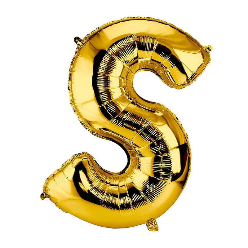 Ballon en Forme de Lettre S - Dorée