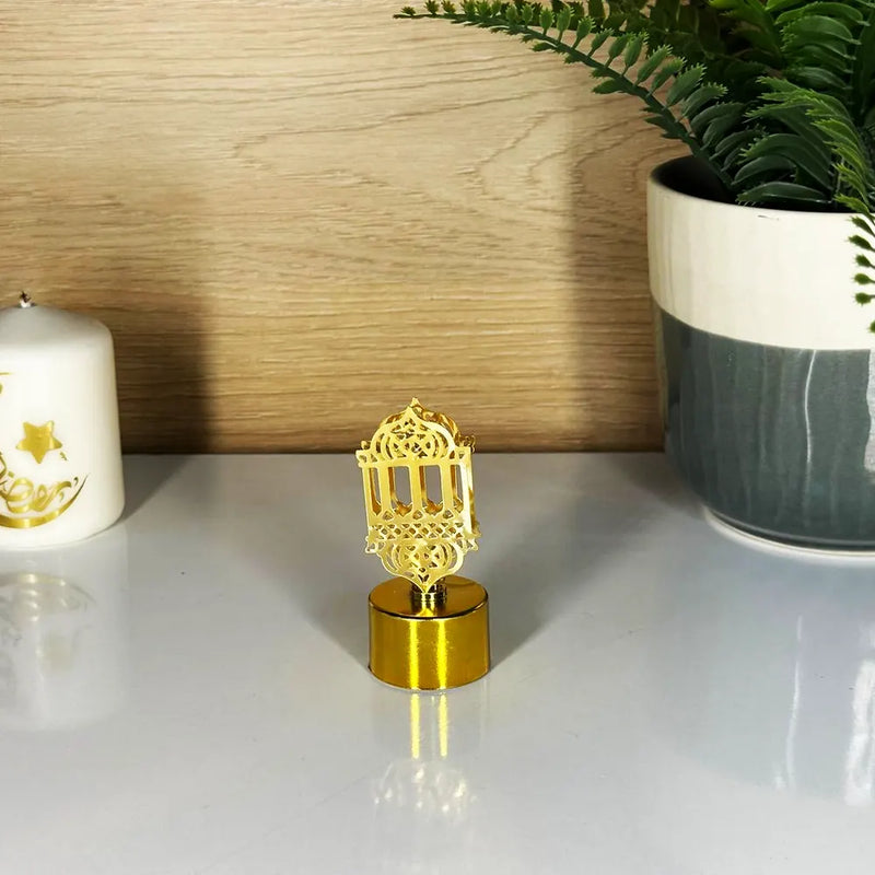 Mini Lanterne Décorative Led - Ornement Dorée