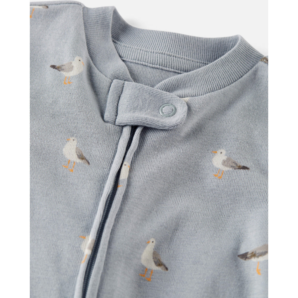 Grenouillère en Coton Bio Mouettes Bébé Little Planet - Multi