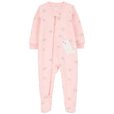 Pyjama polaire narval rose pour bébé fille