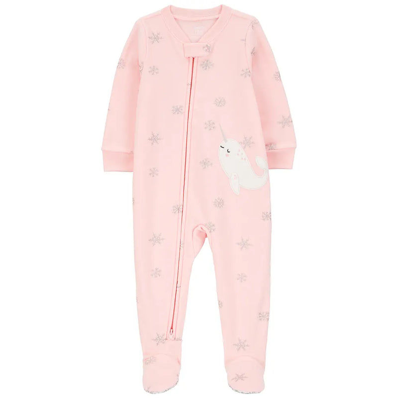 Grenouillère en Polaire Bébé Fille Carter's - Narval Rose