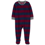 Pyjama polaire rayé à pieds pour garçon