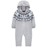 Combinaison à capuche bébé motif Fair Isle