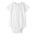 Body à Manches Courtes Col Festonné Bébé Fille OshKosh - Blanc