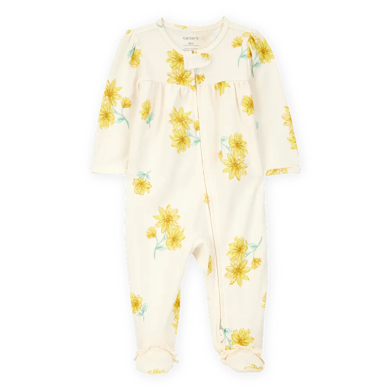 Grenouillère en Coton Zippé Bébé Fille Carter's - Floral