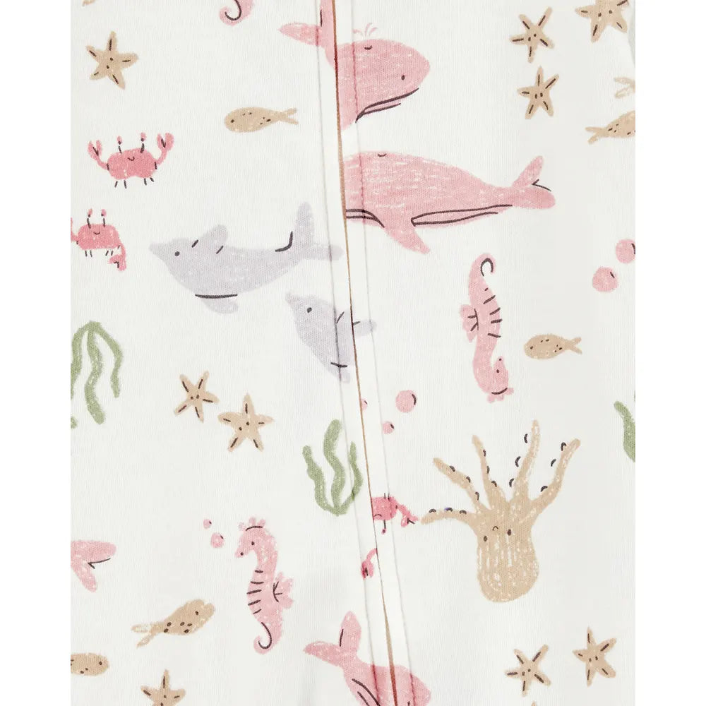 Grenouillère Zippé Bébé Fille Carter's - Animaux Marins