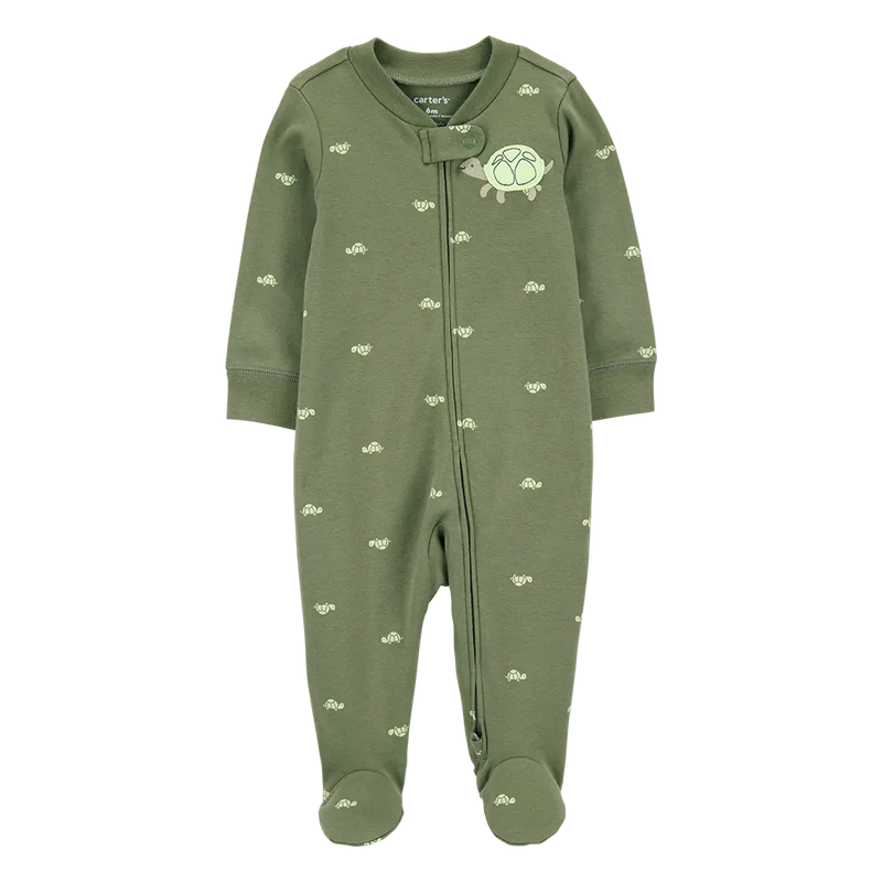 Carter's Baby Boy Zip-Up Sleeper - Green Turtle