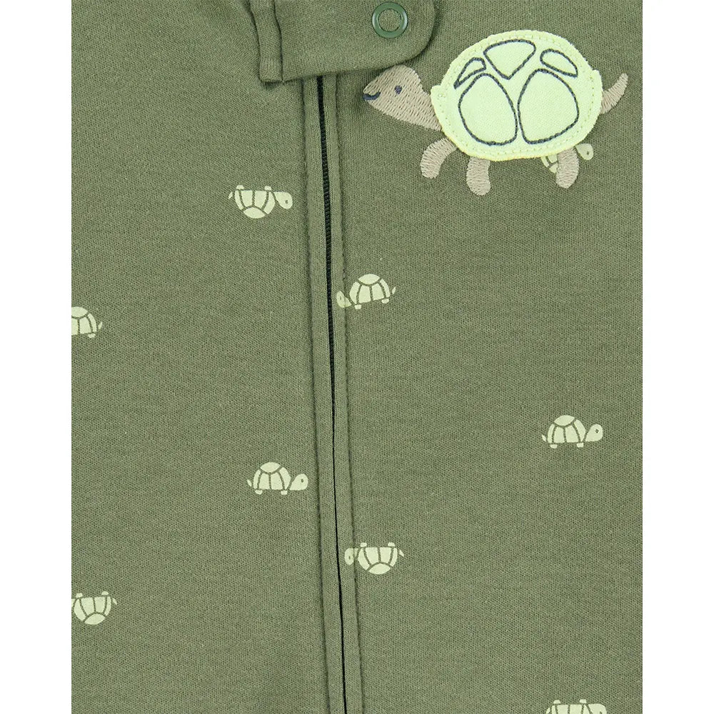 Grenouillère Zippé Bébé Garçon Carter's - Tortue Vert