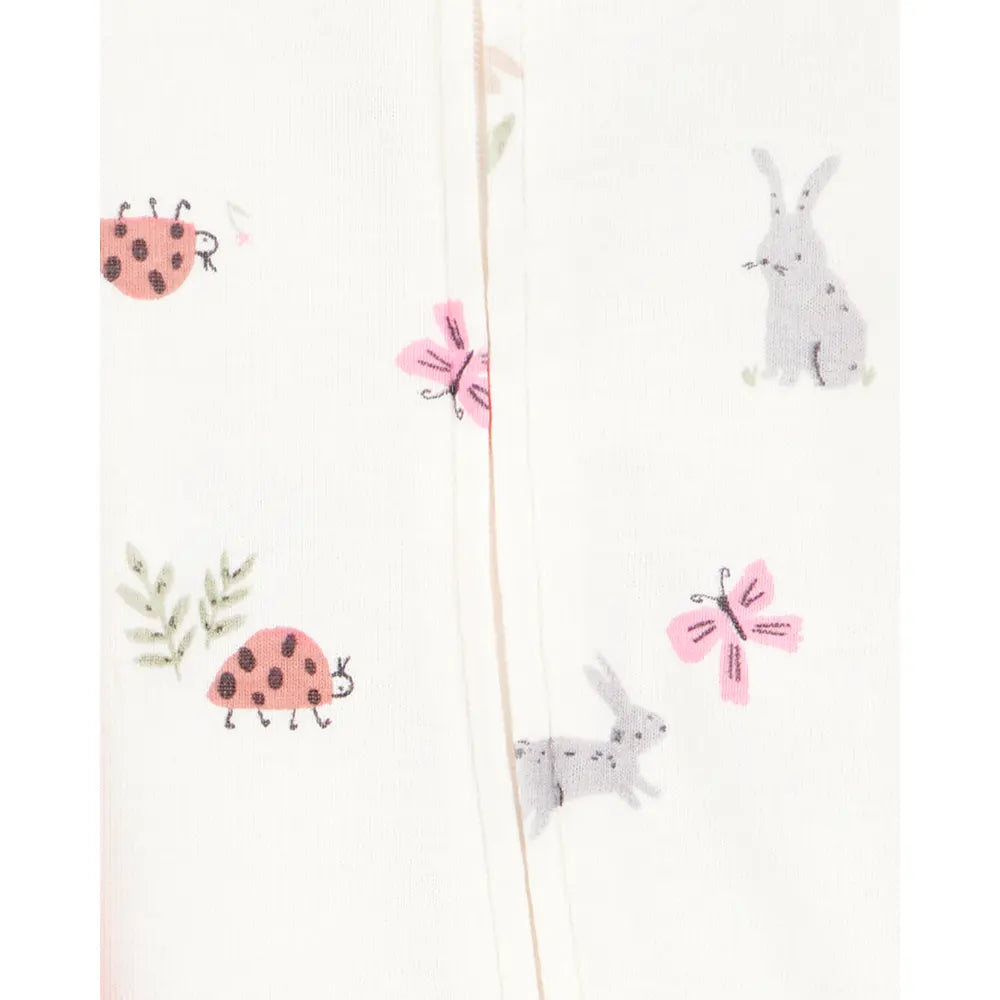 Lot de 2 Grenouillère Zippés Bébé Fille Carter's - Rose