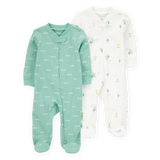 Lot de 2 pyjamas grenouille zippés bébé garçon