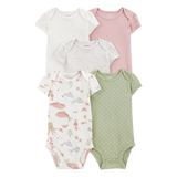 Lot de 5 bodys hippocampe bébé fille