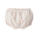 Ensemble fleuri en coton bio côtelé bébé fille