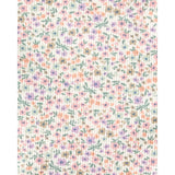 Ensemble fleuri en coton bio côtelé bébé fille