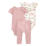 Ensemble 3 pièces éléphant pour bébé fille