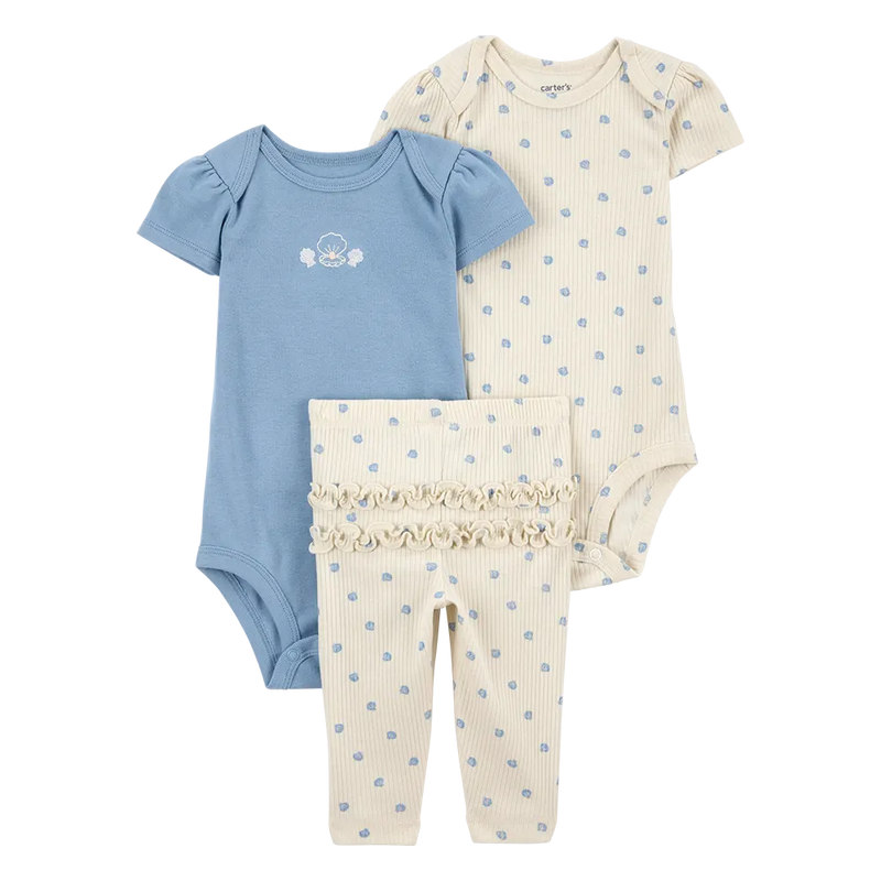Ensemble 3 Pièces Bébé Fille Carter's - Coquillage