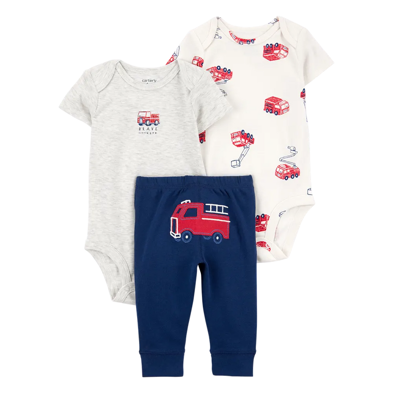 Ensemble 3 Pièces Bébé Garçon Carter's - Camion de Pompier