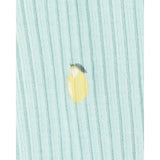 Grenouillère Zippé & Bonnet Bébé Fille Carter's - Citron