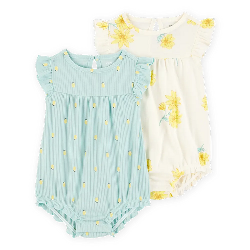 Lot de 2 Barboteuses Bébé Fille Carter's - Florale