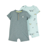 Lot de 2 barboteuses imprimé plage bébé garçon