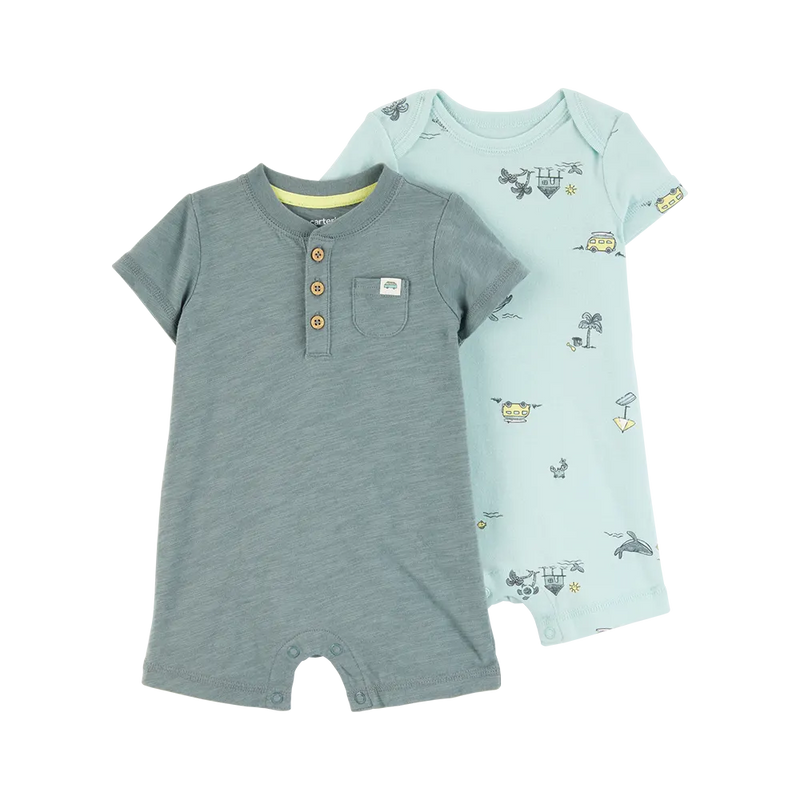Lot de 2 Barboteuses Bébé Garçon Carter's - Plage