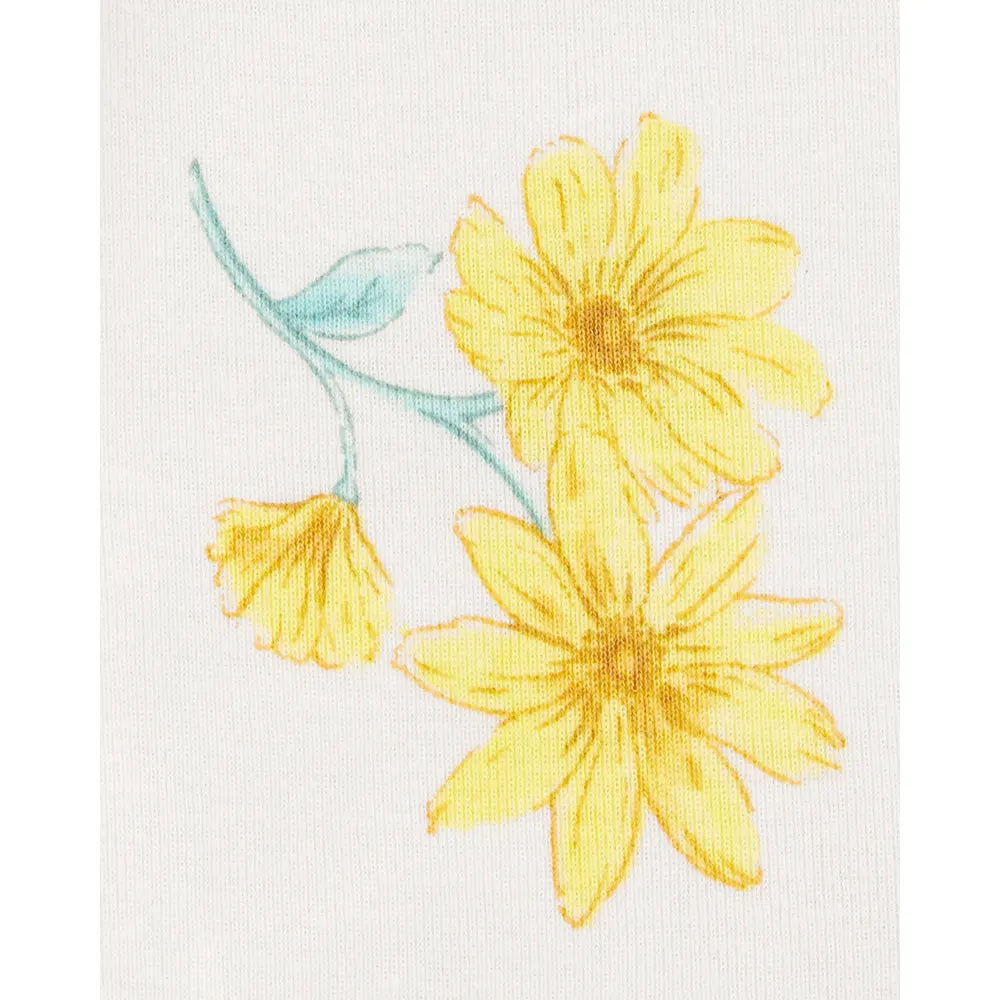 Lot de 5 Bodies Bébé Fille Carter's - Citron