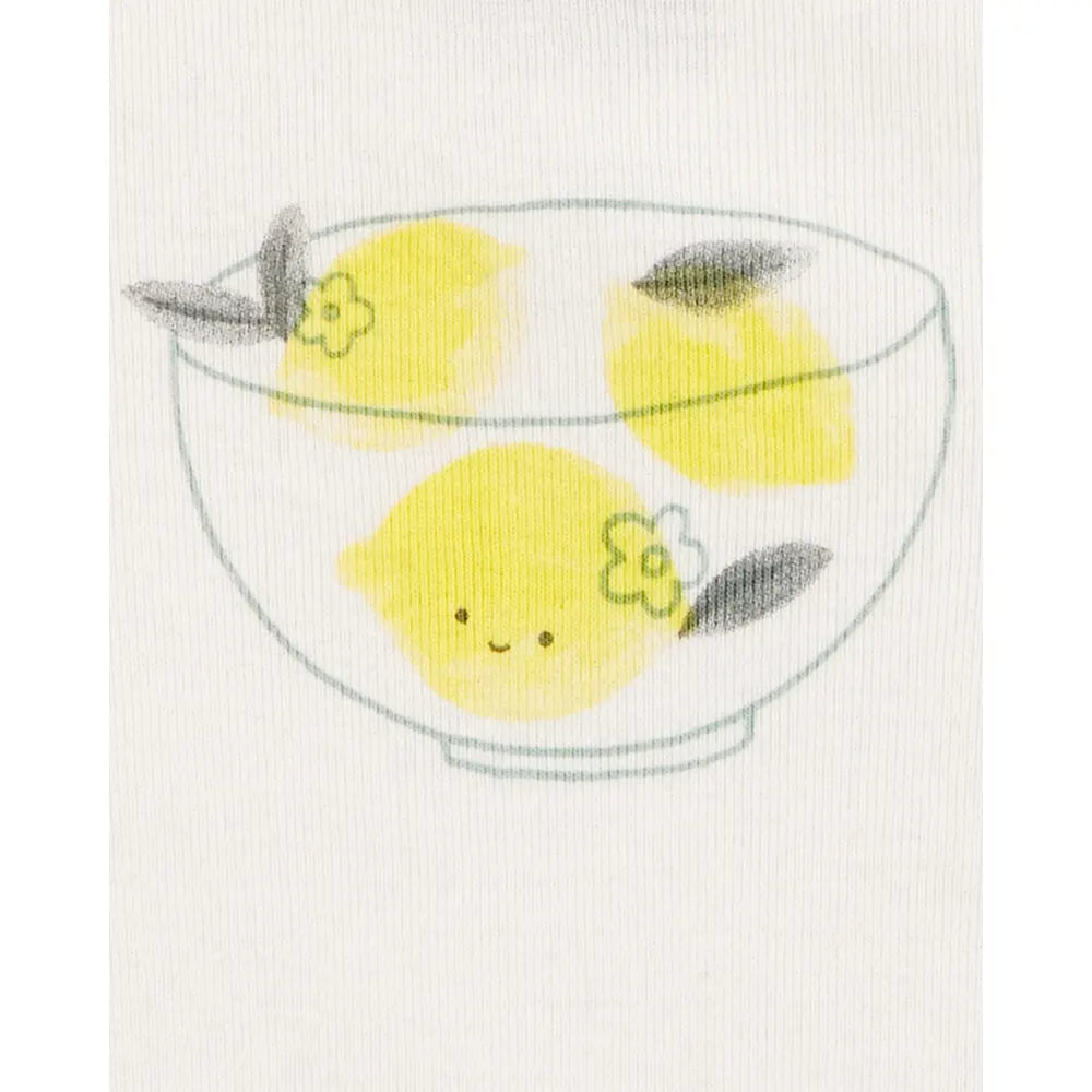Lot de 5 Bodies Bébé Fille Carter's - Citron