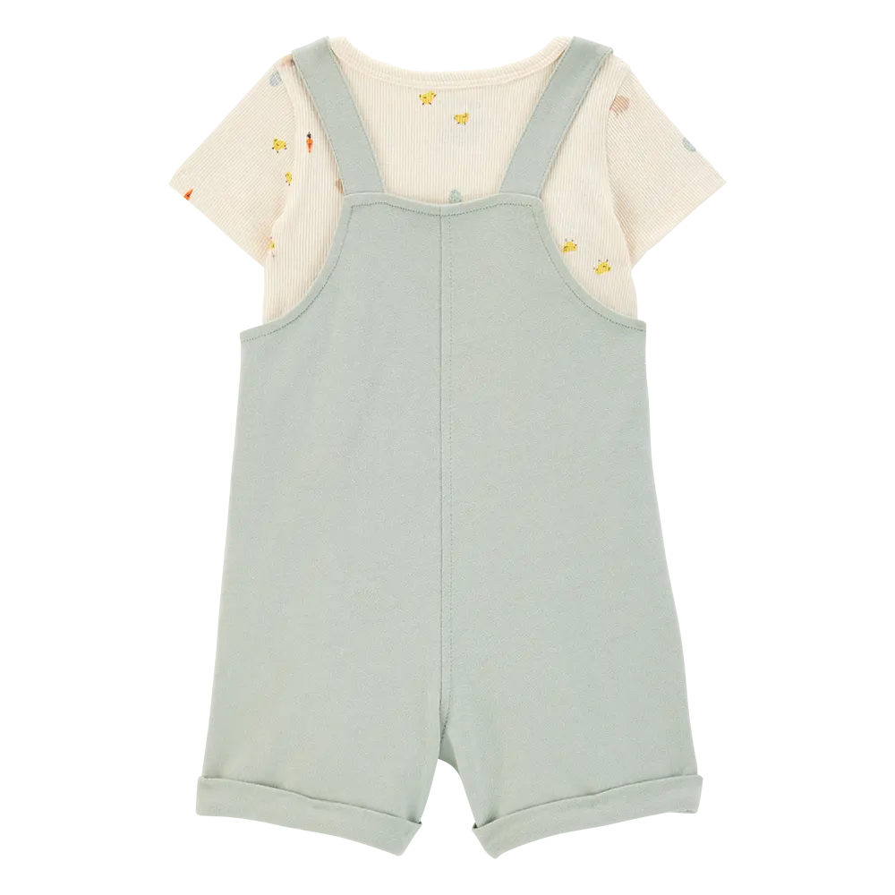 T-shirt & Salopette Courte Bébé Carter's - Lapin