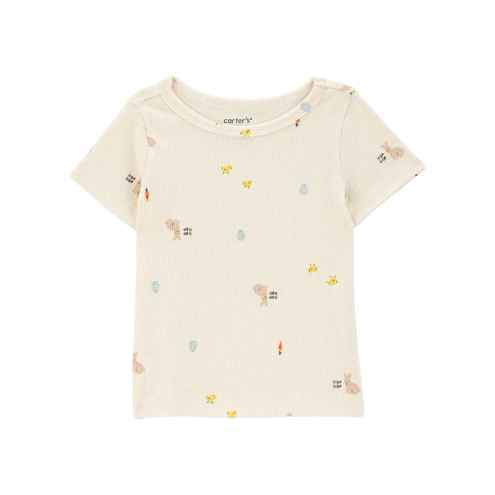 T-shirt & Salopette Courte Bébé Carter's - Lapin