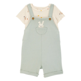 Ensemble t-shirt et salopette courte lapin bébé