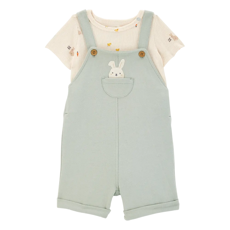 T-shirt & Salopette Courte Bébé Carter's - Lapin