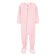 Pyjama dors-bien gaufré cœur bébé fille - Rose