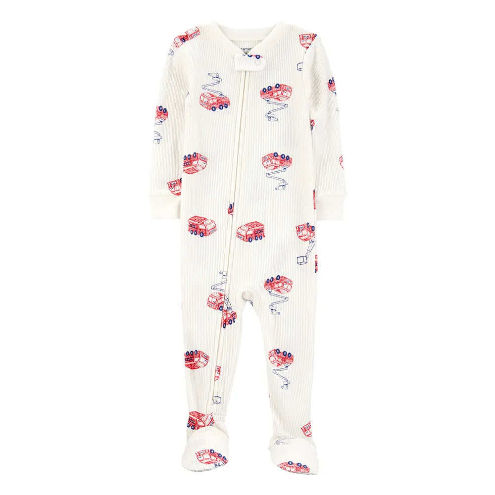Pyjama dors-bien gaufré pompier bébé garçon