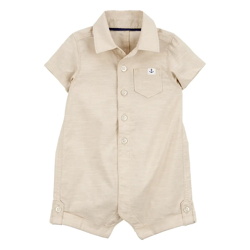 Barboteuse Boutonnée Bébé Garçon Carter's - Beige