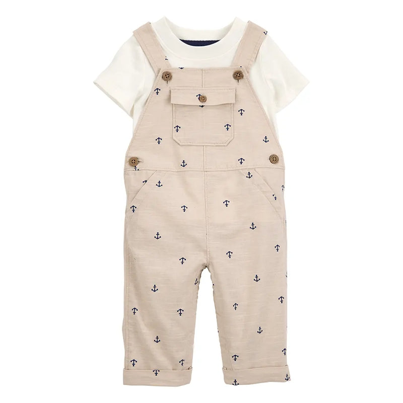 Salopette & T-shirt Bébé Garçon Carter's - Ancre