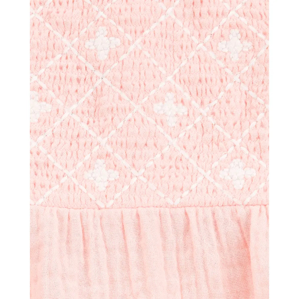 Combinaison en Gaze de Coton Bébé Fille Carter's - Rose