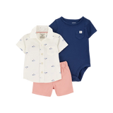 Ensemble 3 pièces bateau pour bébé garçon