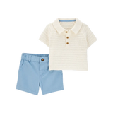 Ensemble polo et short bébé garçon - 100% Coton