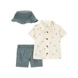 Ensemble 3 pièces short et chapeau cactus bébé garçon