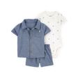 Ensemble 3 pièces ancre pour bébé garçon - Coton