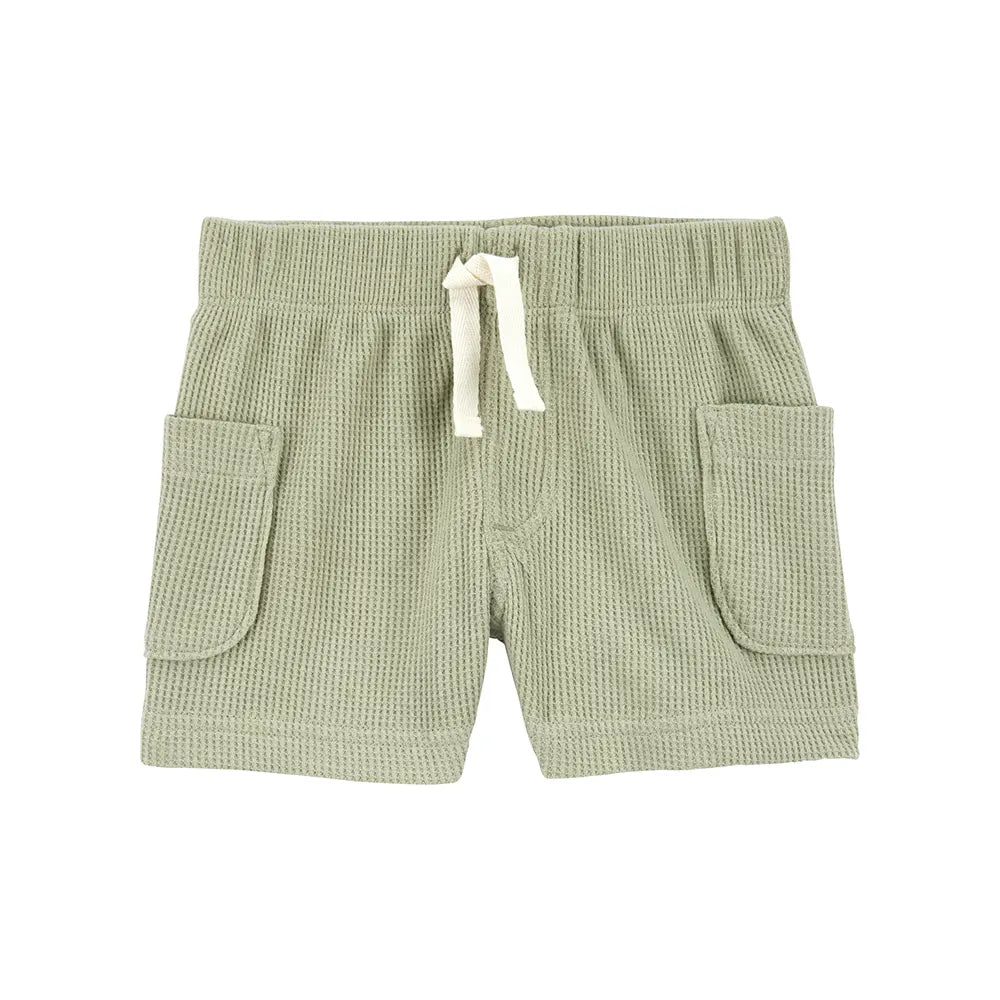 Ensemble 3 Pièces en Tricot Gaufré Bébé Garçon Carter's - Olive