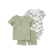 Ensemble 3 pièces en tricot gaufré bébé garçon