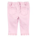 Pantalon à Ourlet Brodé Bébé Fille OshKosh - Rose