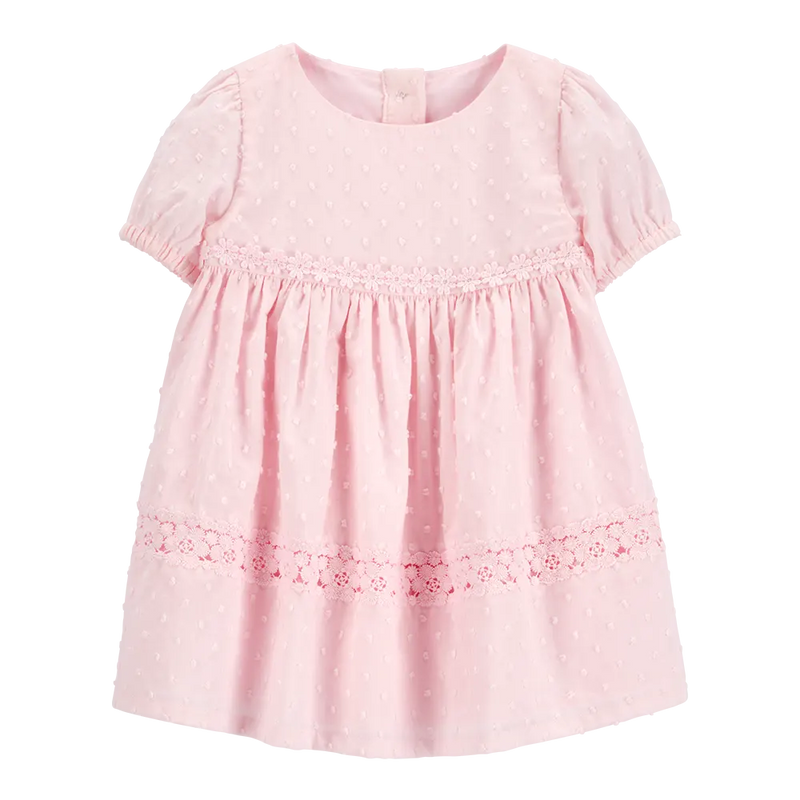 OshKosh Baby Girl Textured Babydoll Dress - Pink